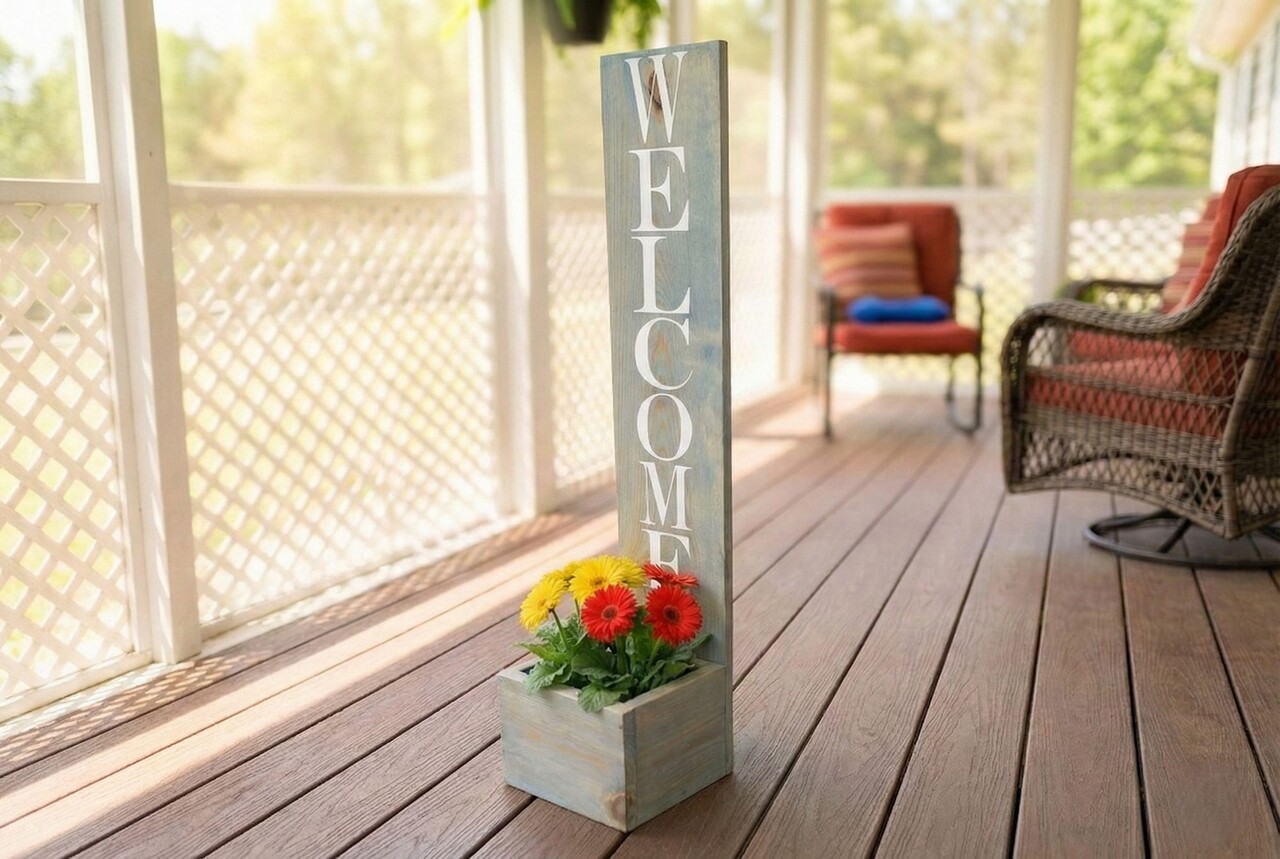 Ghiveci decorativ de grădină, Huhu656, 22x100x18 cm, Gri plutitor - imagine 3